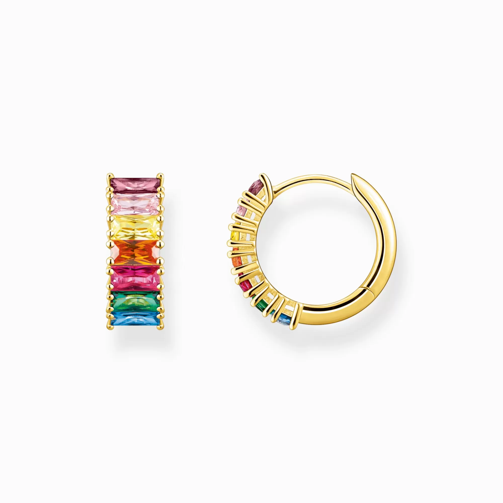 Flash Sale THOMAS SABO Creolen mit bunten Steinen Pavé vergoldet