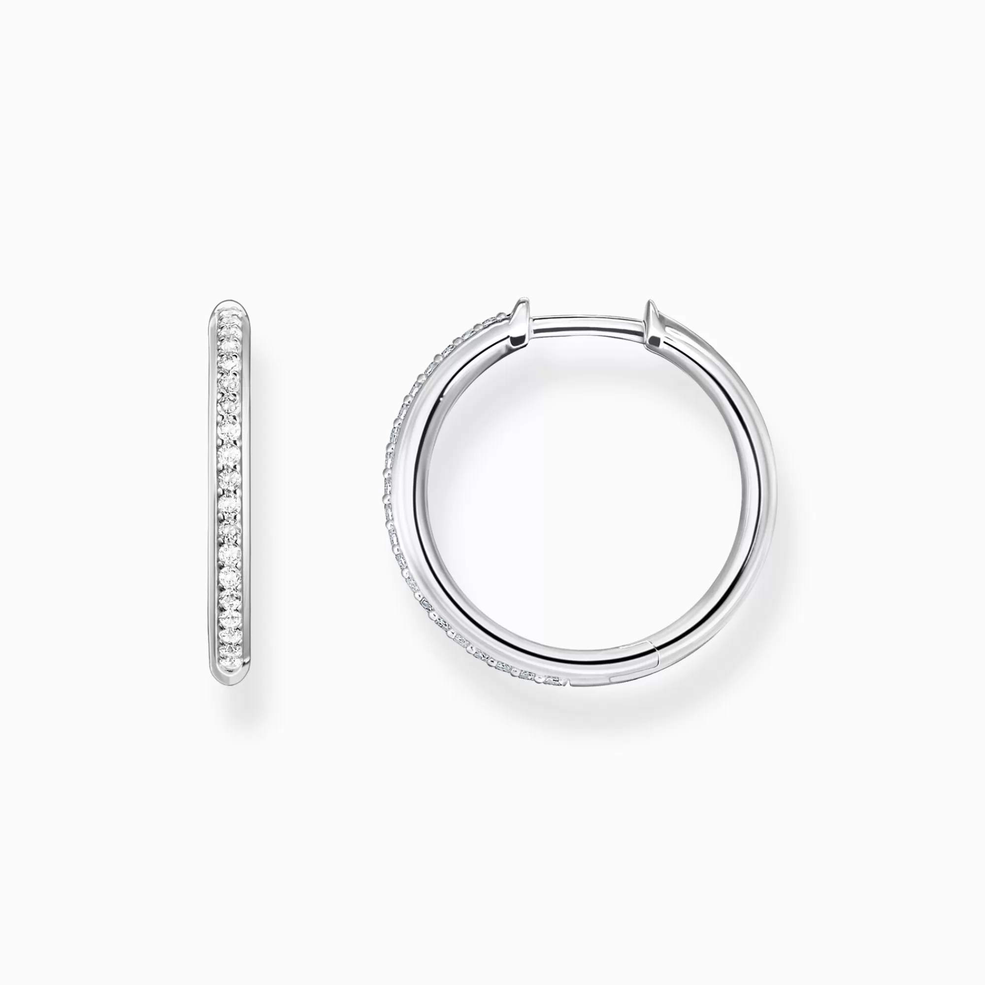 Flash Sale THOMAS SABO Creolen weiße Steine Pavé silber
