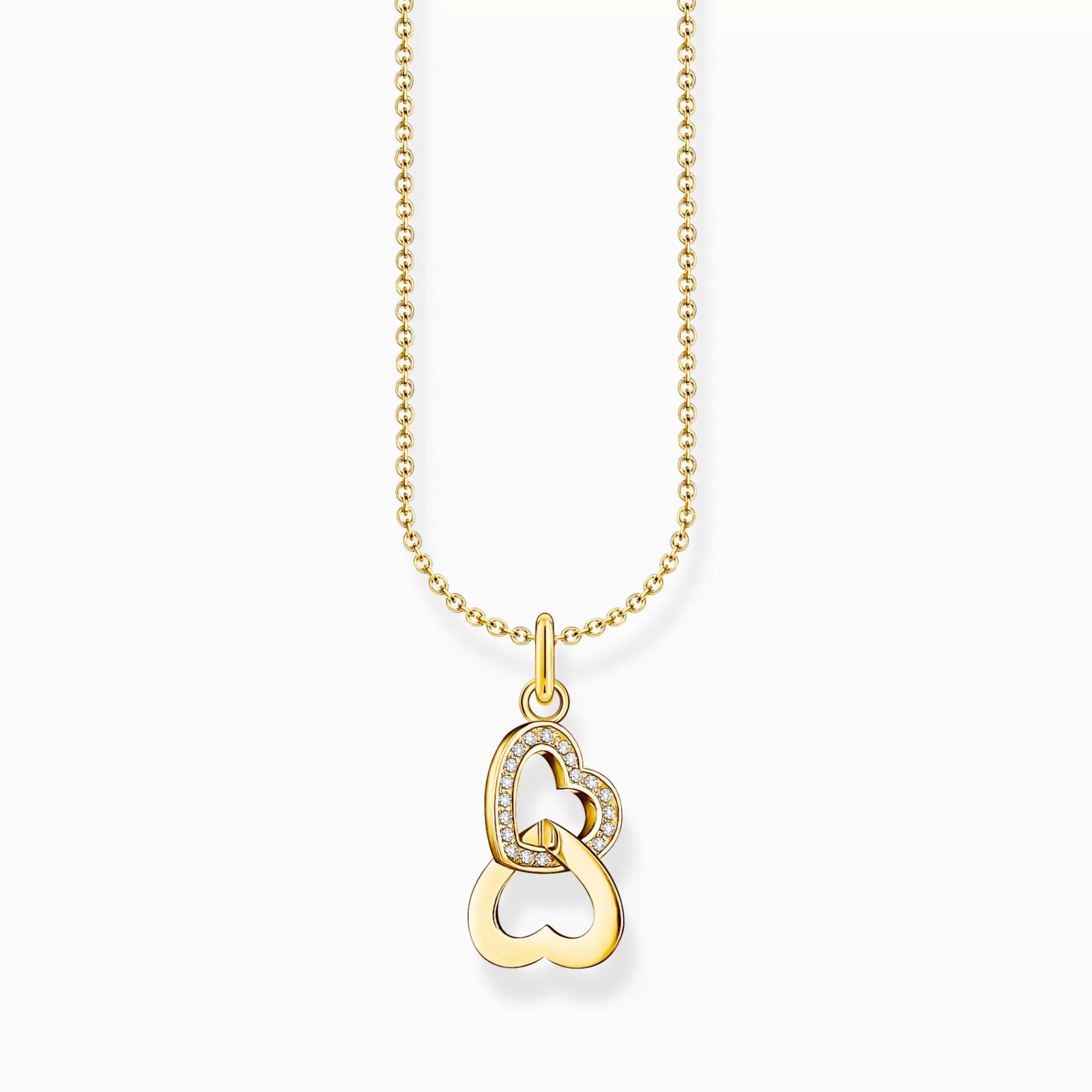 Flash Sale THOMAS SABO Kette mit Anhänger verschlungene Herzen vergoldet