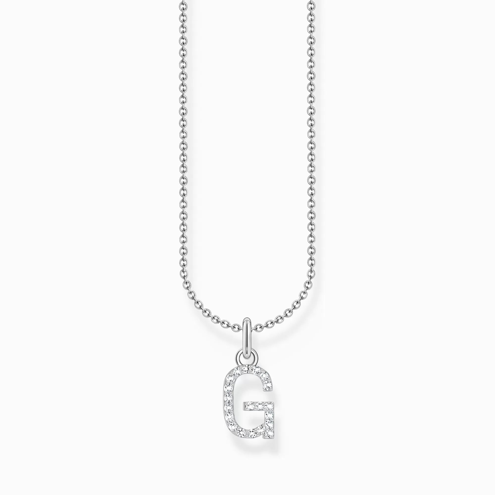 Fashion THOMAS SABO Kette mit Buchstaben-Anhänger G Silber