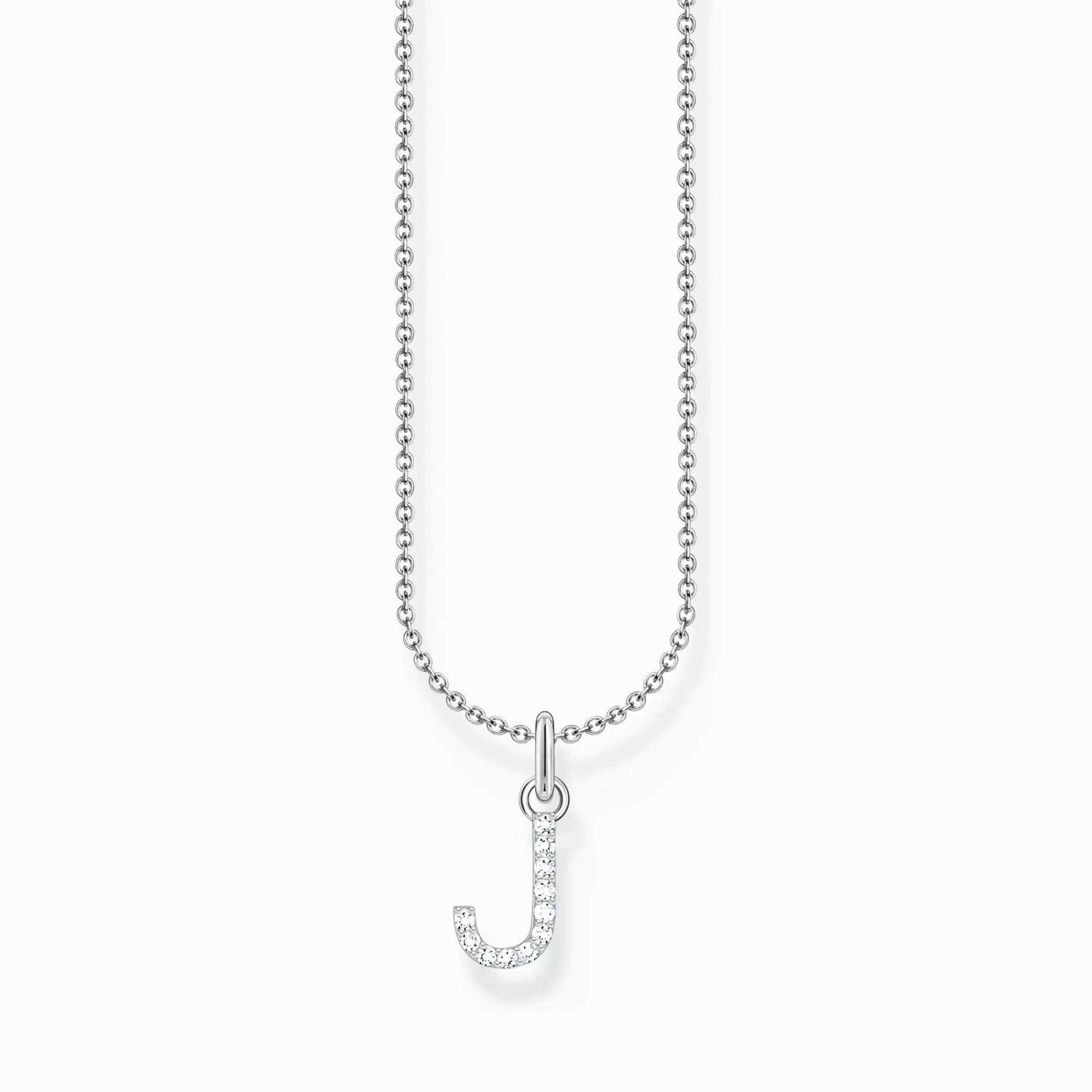 Hot THOMAS SABO Kette mit Buchstaben-Anhänger J Silber