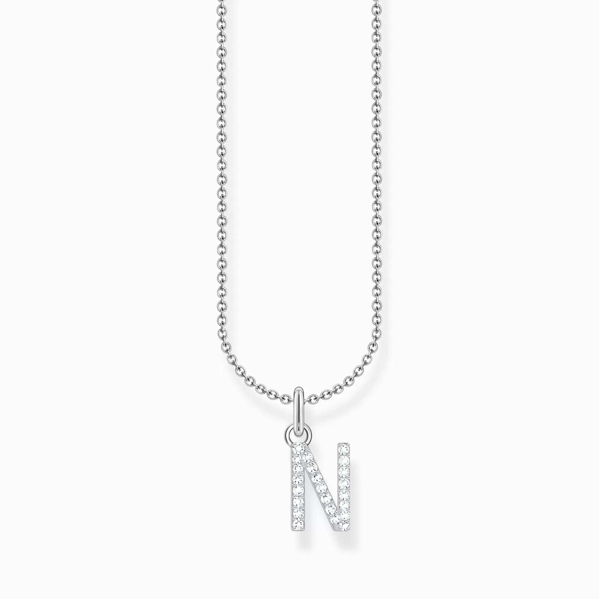 Hot THOMAS SABO Kette mit Buchstaben-Anhänger N Silber