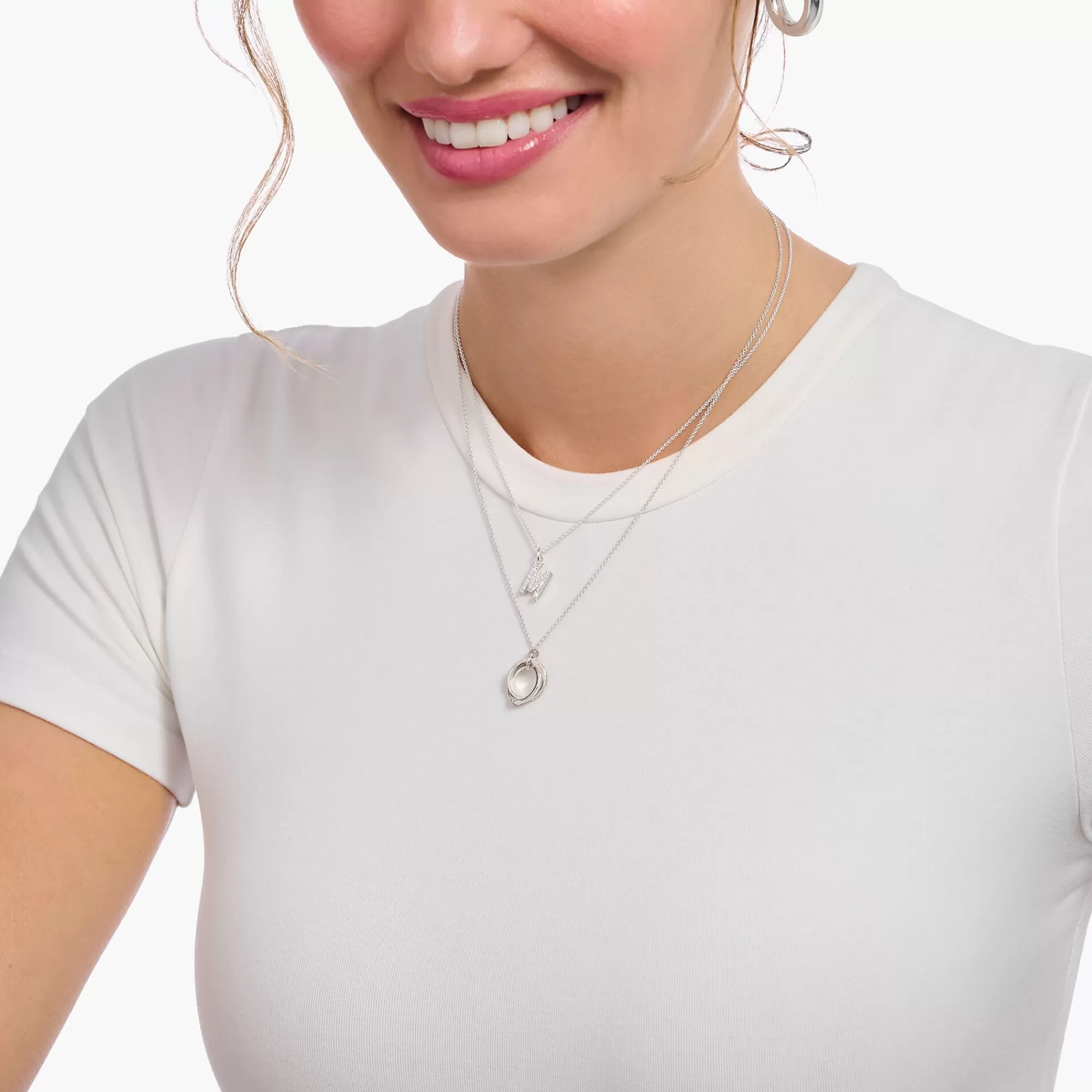 Hot THOMAS SABO Kette mit Buchstaben-Anhänger N Silber
