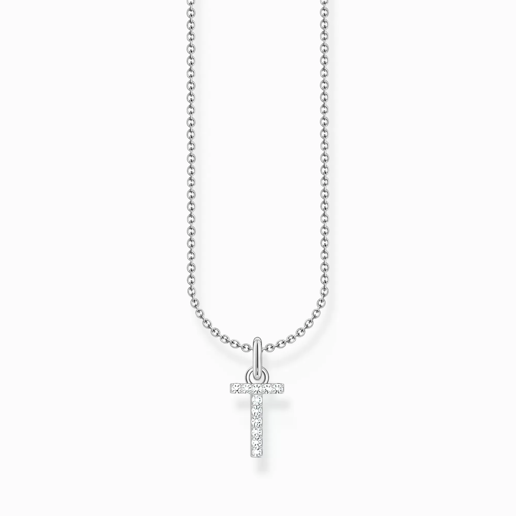 Fashion THOMAS SABO Kette mit Buchstaben-Anhänger T Silber