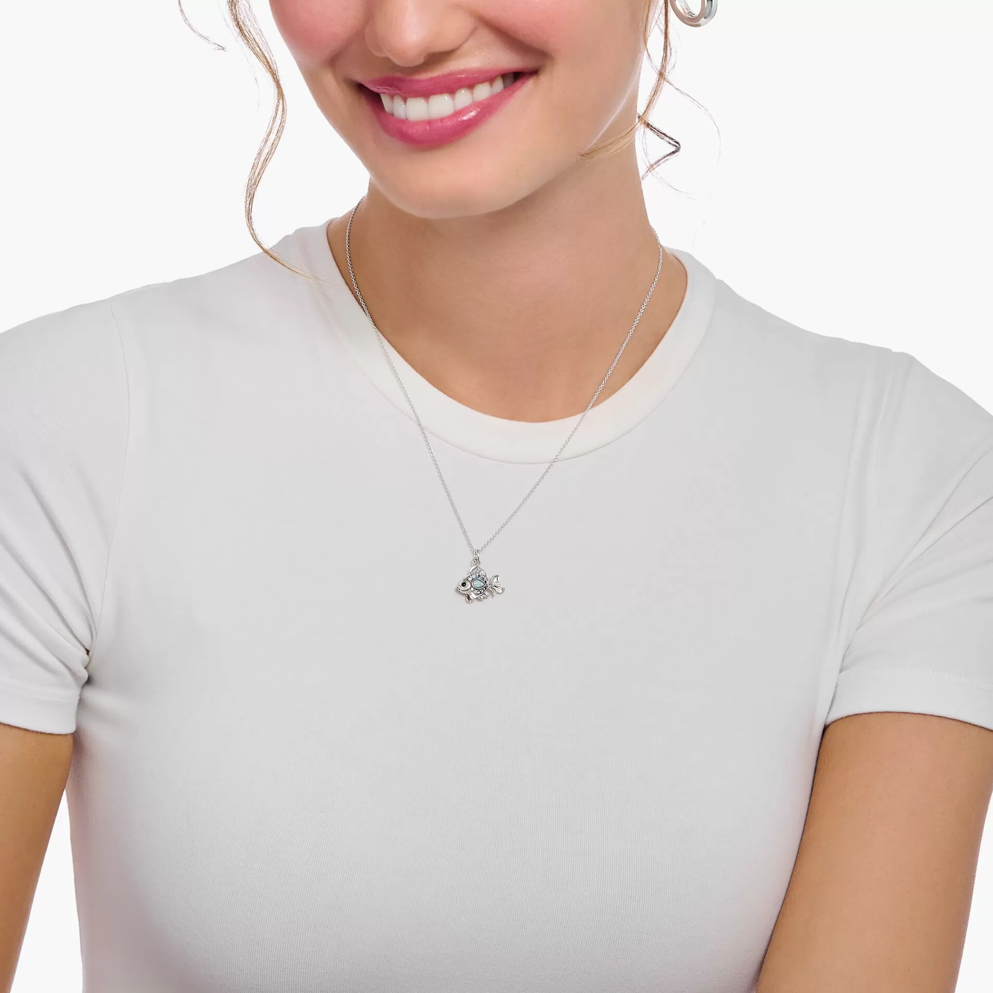 Fashion THOMAS SABO Kette mit Fisch-Anhänger Silber
